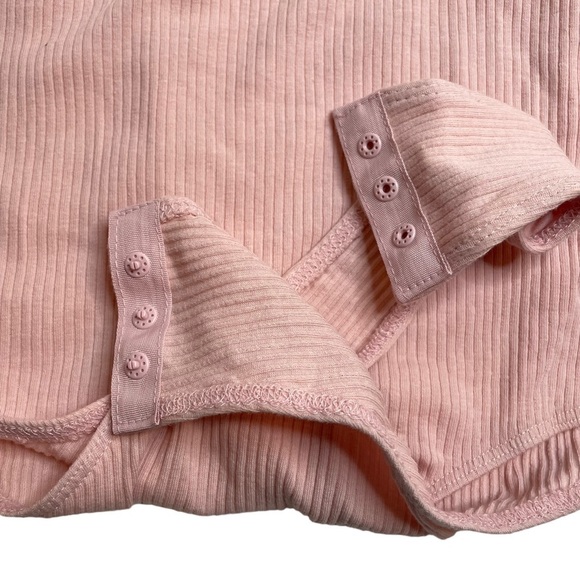Jenni Square Neck Ribbed Bodysuit Peach Skin Light Pink XXL New - Picture 8 of 8